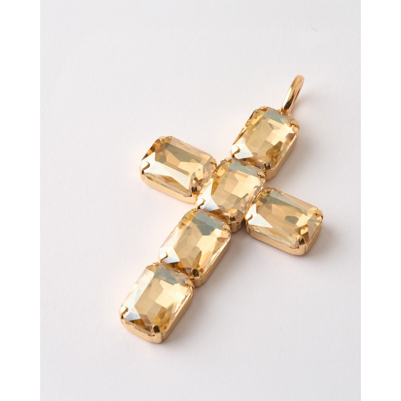 COLGANTE CRUZ 75*50MM CIRCONITAS 18*13MM