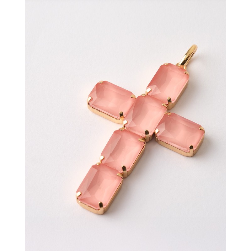 COLGANTE CRUZ 75*50MM CIRCONITAS 18*13MM