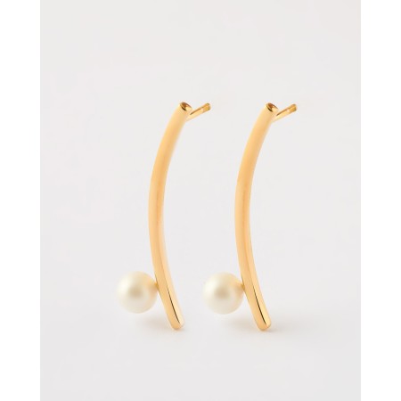 PENDIENTES BARRA 35MM PERLA...