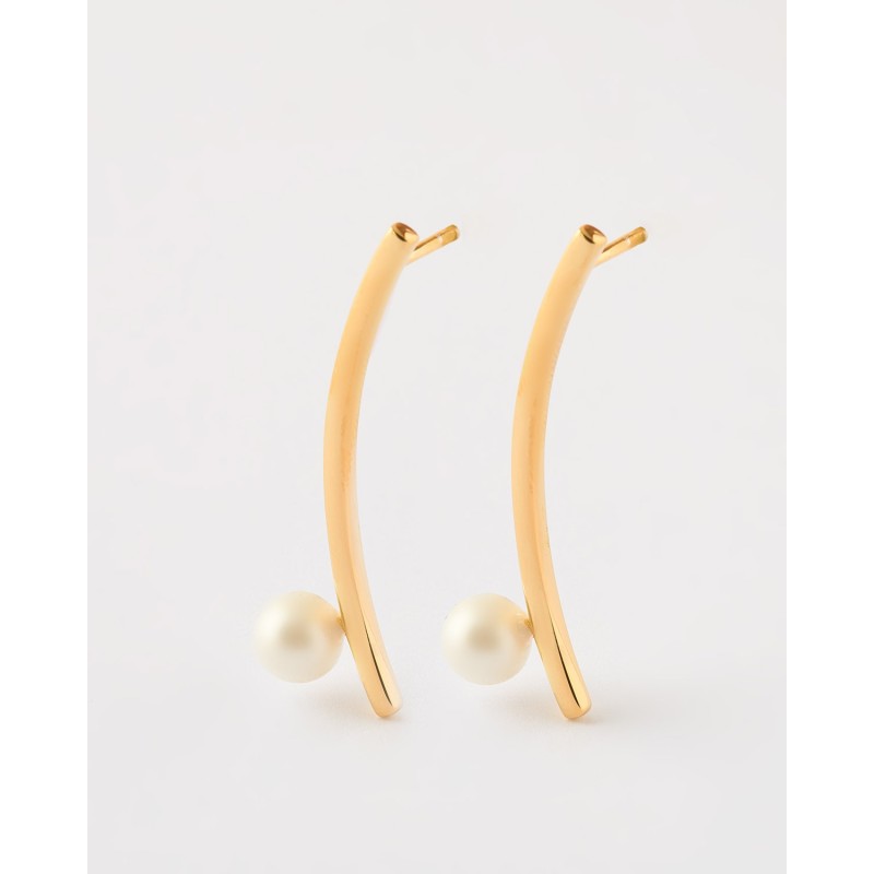 PENDIENTES BARRA 35MM PERLA 6MM 