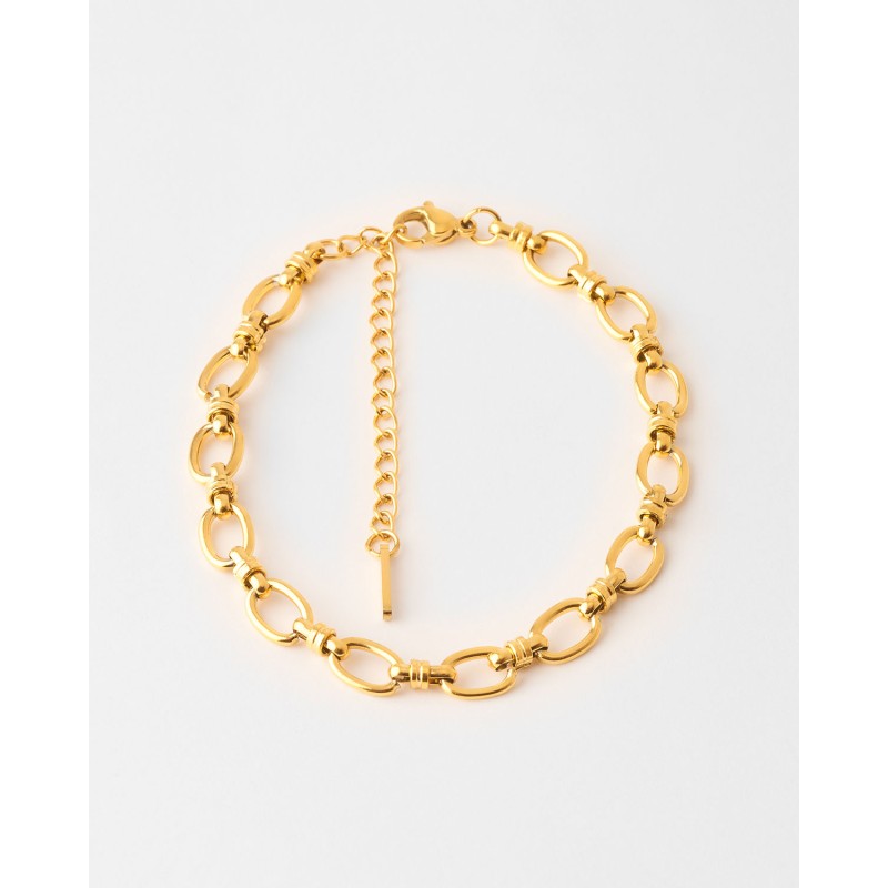 PULSERA ESLABONES ACERO 18+3CM 