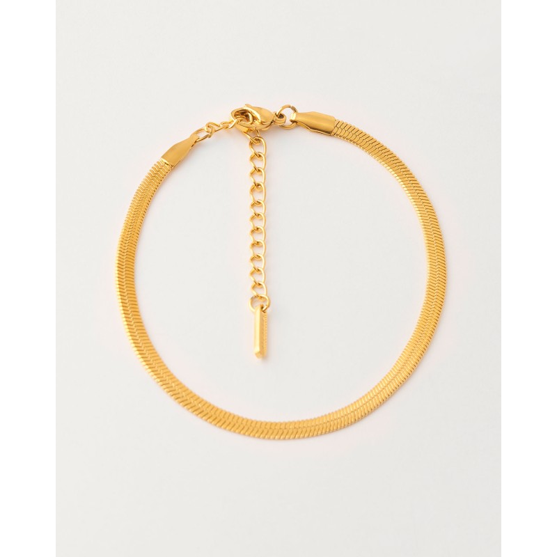 PULSERA SNAKEFLAT ACERO 3MM ANCHO 17+4CM