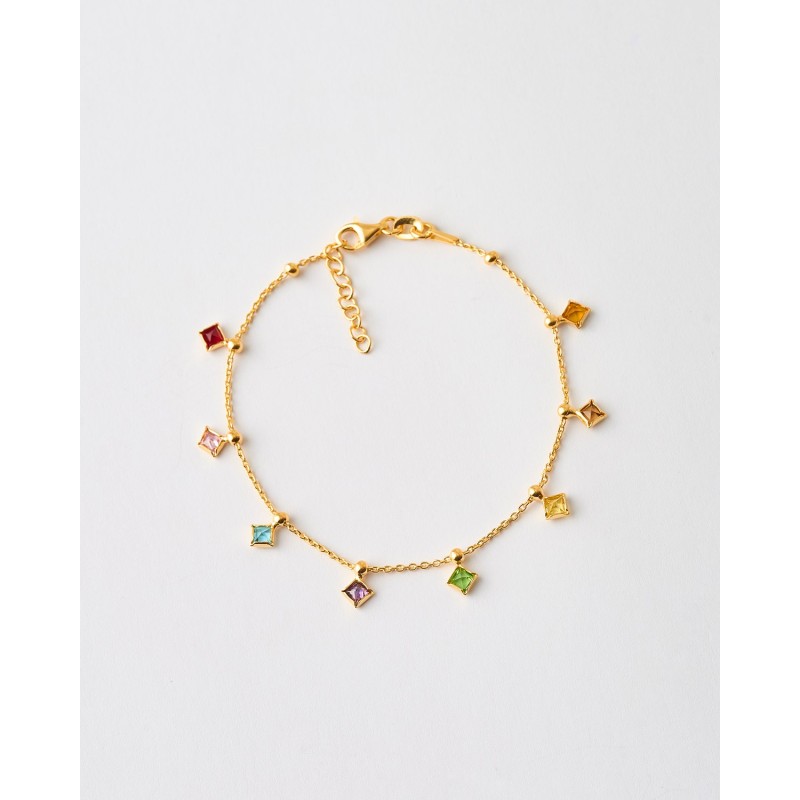 PULSERA CRISTALES MULTICOLOR 3MM -...