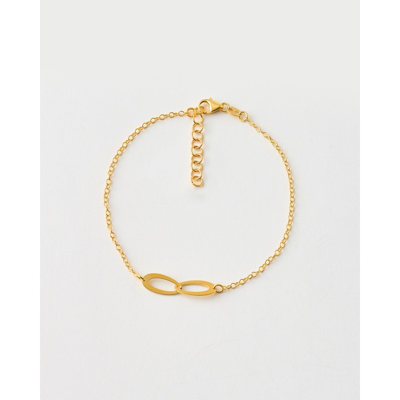 PULSERA OVALOS ENTRELAZADOS - 17+3CM...