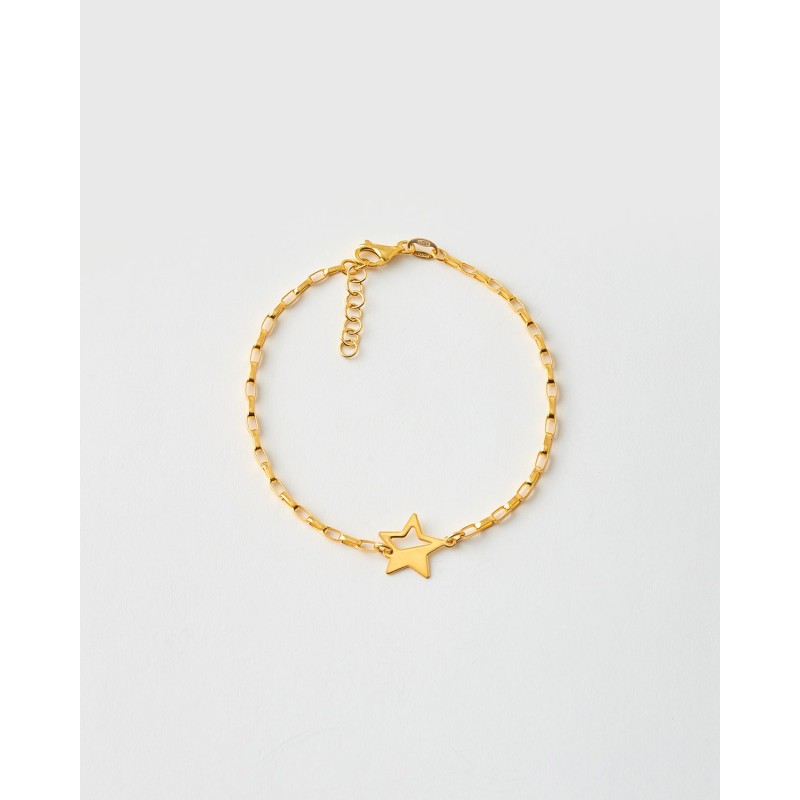 PULSERA ESTRELLA CALADA - 17+3CM LARGO