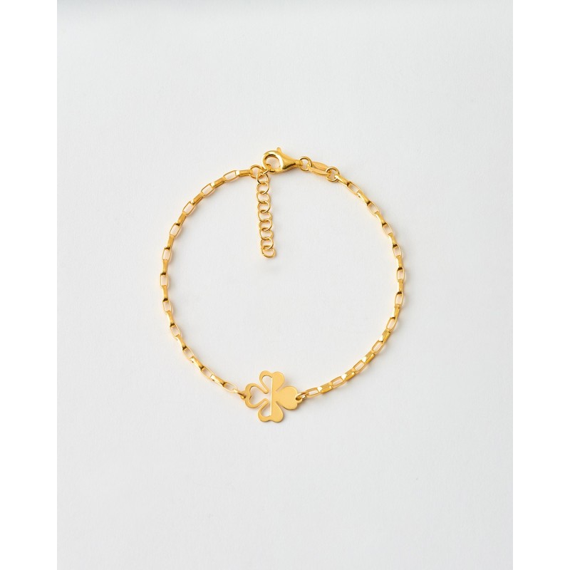 PULSERA TREBOL CALADO - 17+3CM LARGO