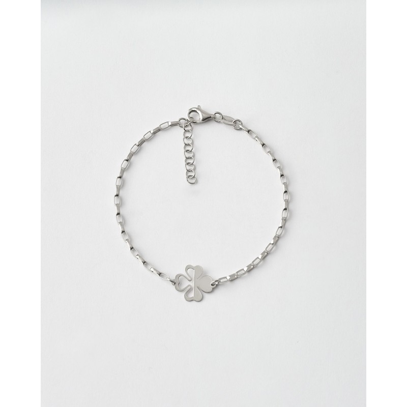 PULSERA TREBOL CALADO - 17+3CM LARGO