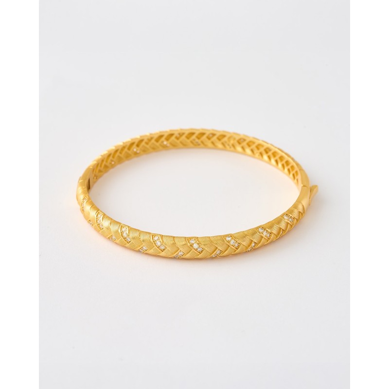 PULSERA TRENZADADA EN ESPIGA Y...