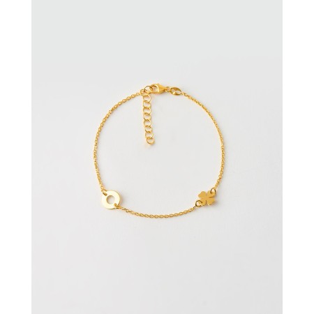 PULSERA CIRCULO Y TREBOL -...