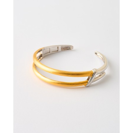 PULSERA DOBLE BANDA BICOLOR...