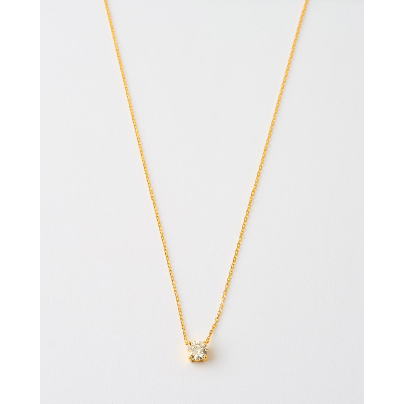 COLLAR MOISSANITA REDONDA 6MM - 0.8CT...