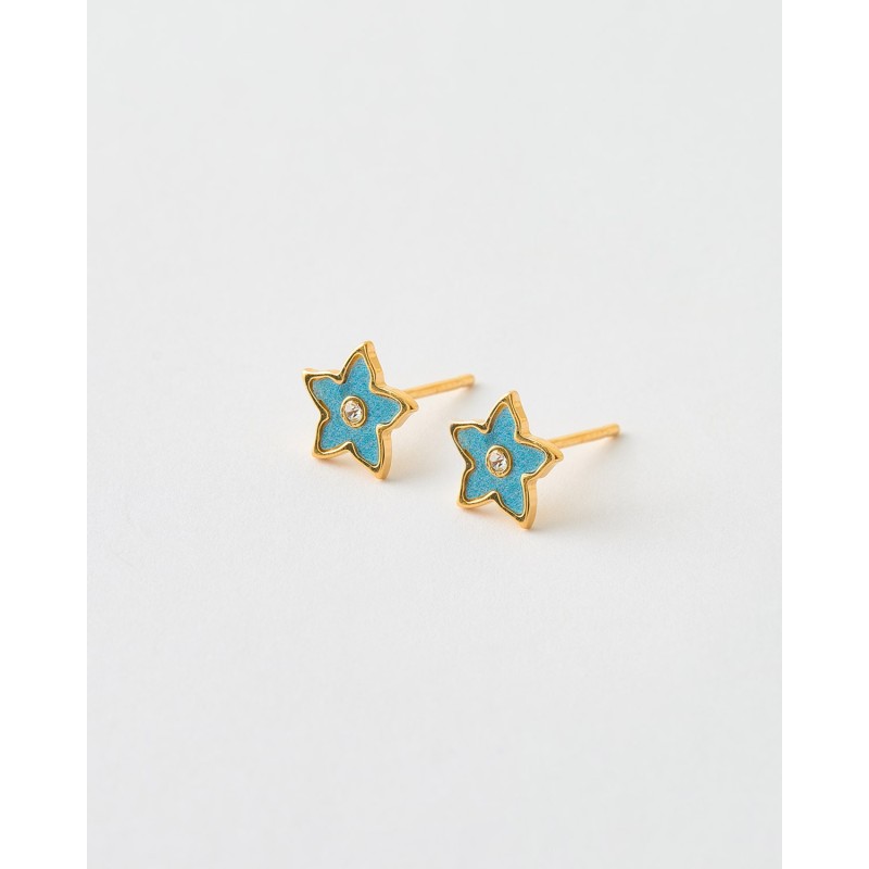 PENDIENTES MINI FLOR 7MM MADREPERLA...