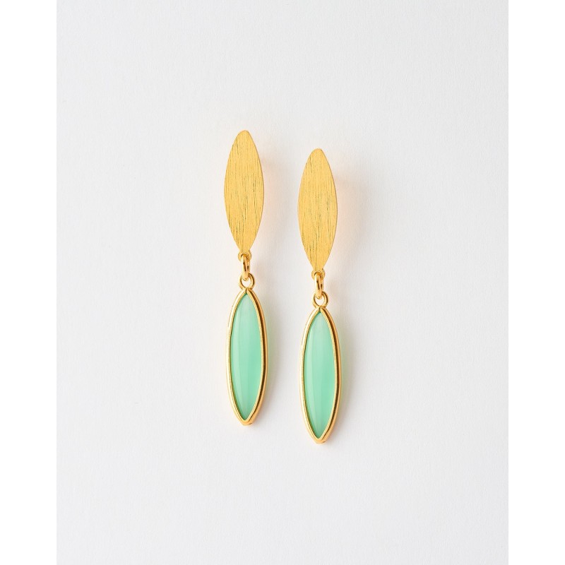 PENDIENTES CRISTAL OVALADO COLOR 4.5CM