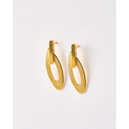 PENDIENTE HOJA MATE Y LISO...