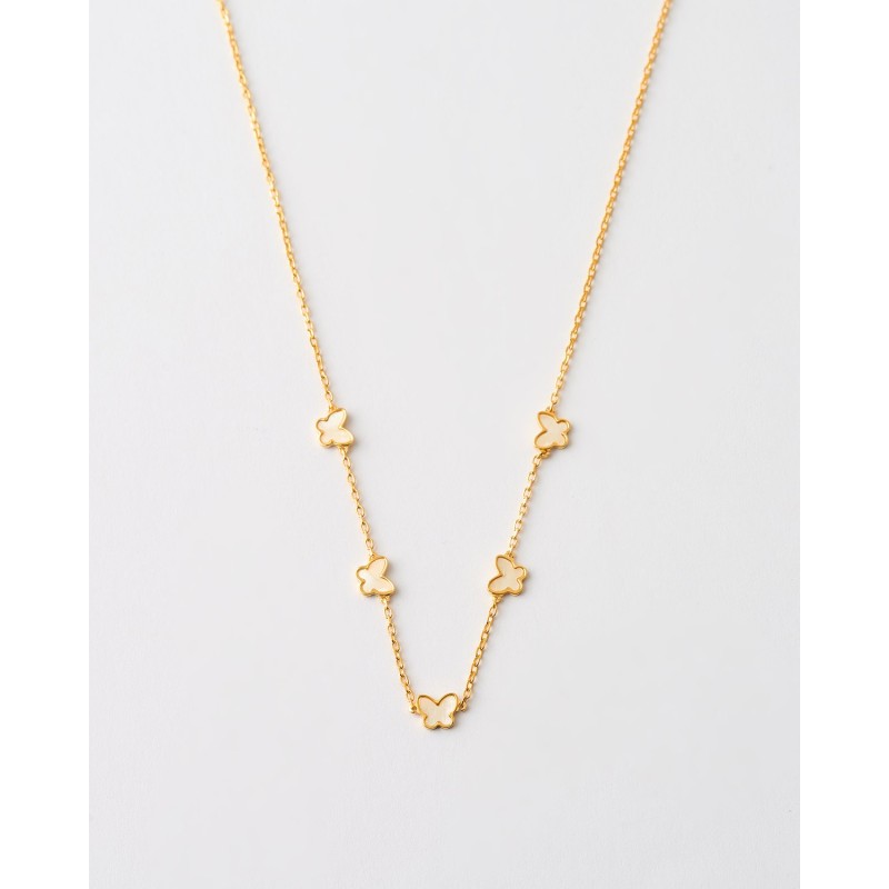 COLLAR  MARIPOSAS 6MM MADRE PERLA -...