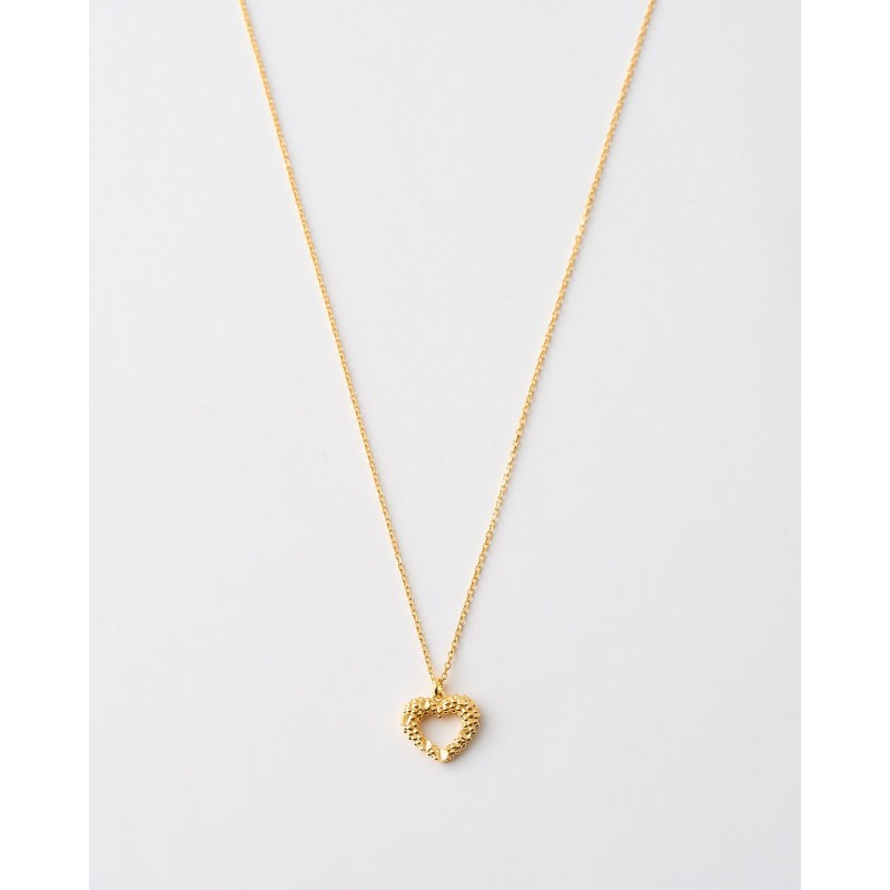 COLLAR CORAZON 13MM GRANULADO -...