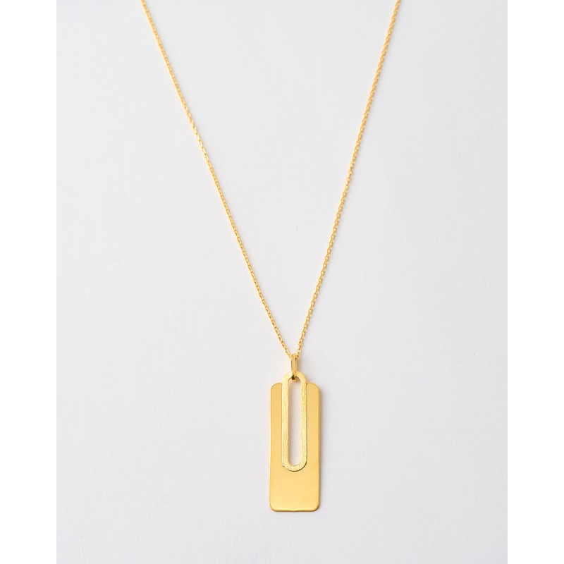 COLLAR  RECTANGULO 35MM LISO Y MATE -...