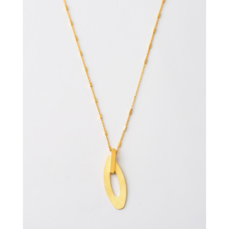 COLLAR HOJA MATE Y LISO 36MM -42+3CM...