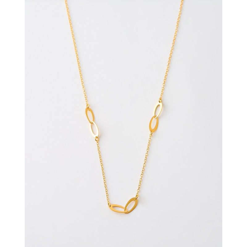 COLLAR OVALOS ENTRELAZADOS - 42+3CM...