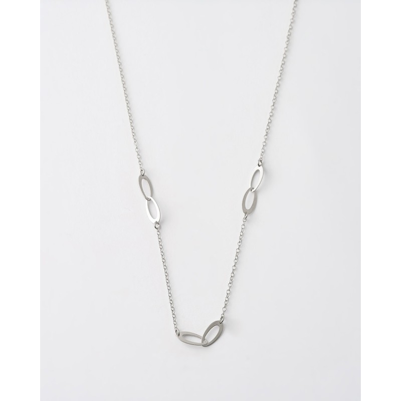 COLLAR OVALOS ENTRELAZADOS - 42+3CM...