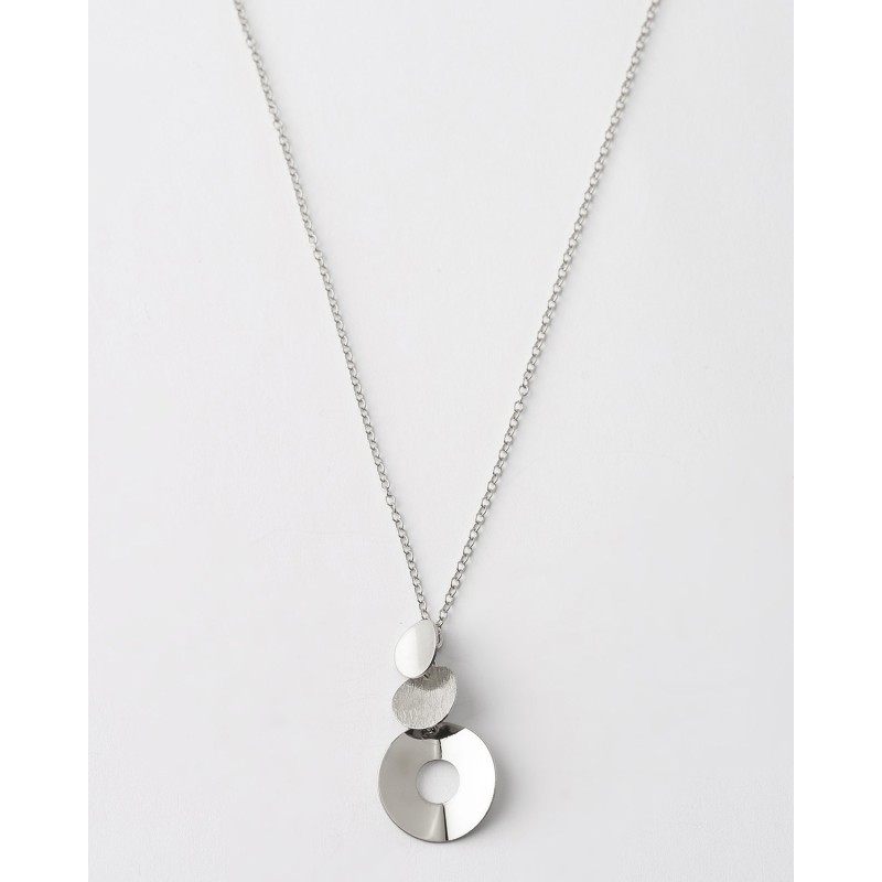 COLLAR TRIPLE CIRCULO MATE Y LISO -...