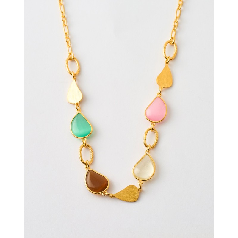 COLLAR LAGRIMAS CRISTAL MULTICOLOR -...