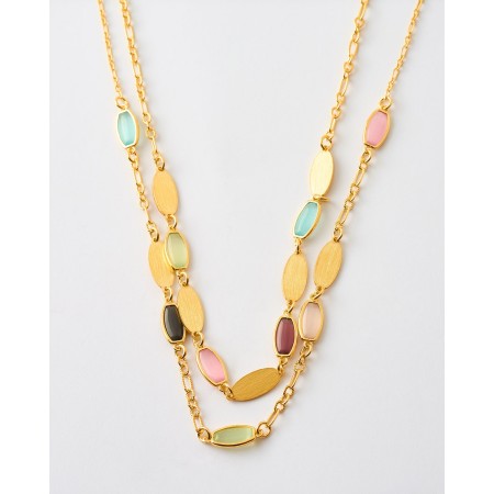 COLLAR DOBLE CRISTALES...