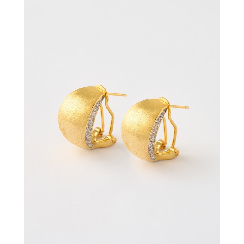 PENDIENTES CUPULA MATE Y CIRCONITAS 