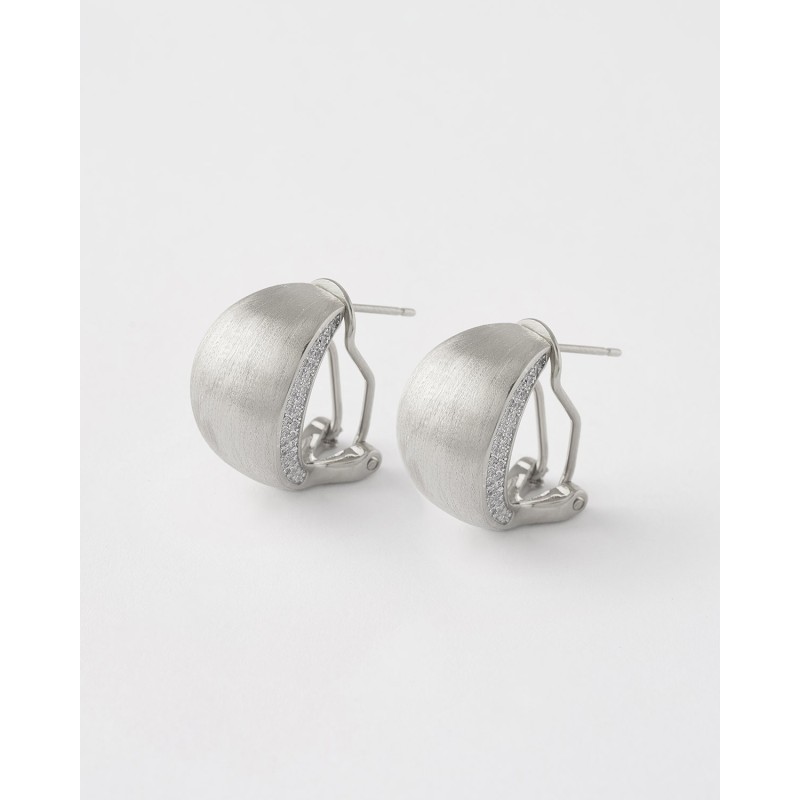 PENDIENTES CUPULA MATE Y CIRCONITAS 