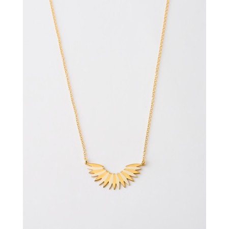 COLLAR ABANICO HOJAS BRILLO...