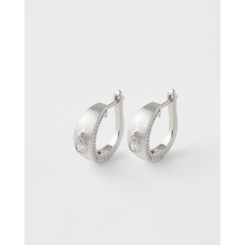 PENDIENTES SEMI ARO 15MM MATE Y LISO...