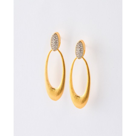 PENDIENTES OVALADOS MATE Y...