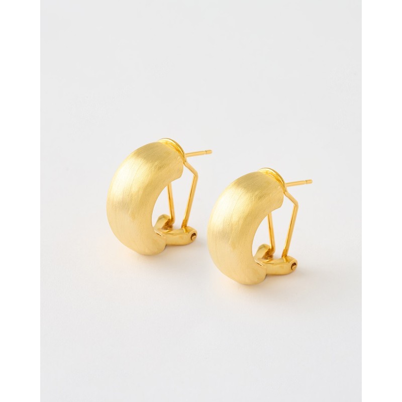 PENDIENTE SEMI ARO 20MM MATE 10MM GROSOR