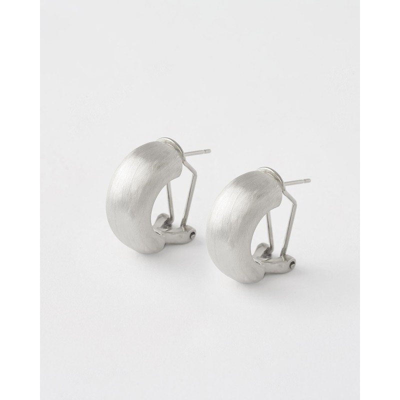 PENDIENTE SEMI ARO 20MM MATE 10MM GROSOR