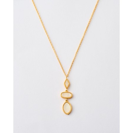 COLLAR COLGANTES ROMBO Y...