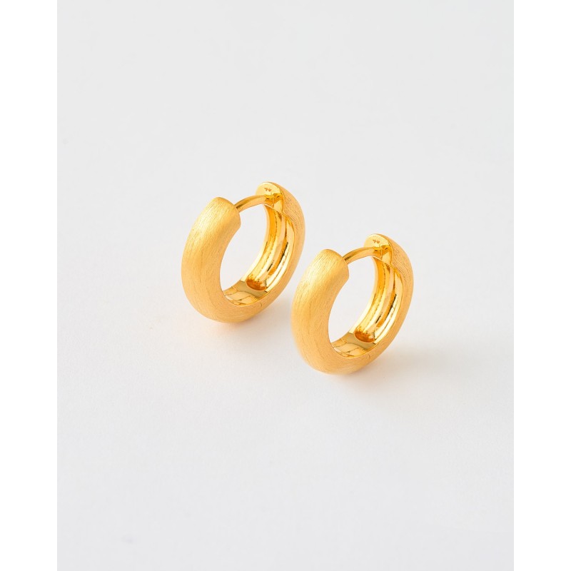 PENDIENTES ARO 15MM MATE - 3MM GROSOR