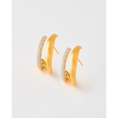 PENDIENTES DOBLE BANDA MATE...