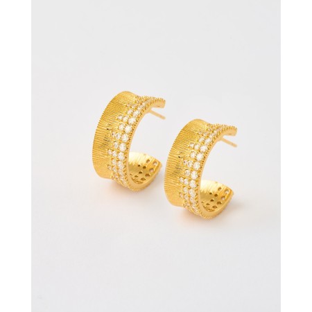 PENDIENTE ARO RAYADO Y...