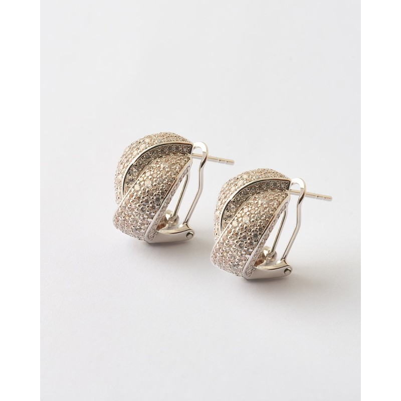 PENDIENTES DOBLE BANDA PAVE...