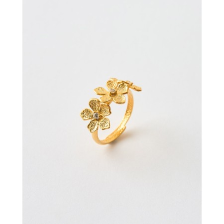 ANILLO TRIPLE FLOR Y...
