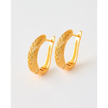 PENDIENTES ARO OVALADO 25MM...