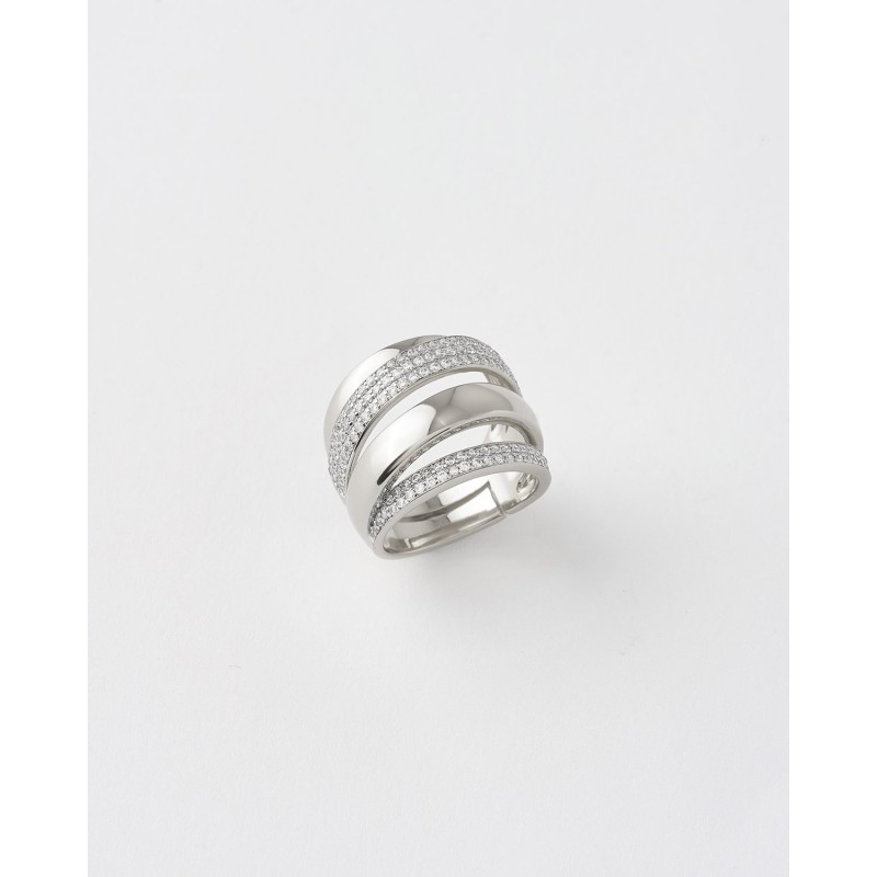 ANILLO 4 BANDAS CIRCONITAS PAVE -...