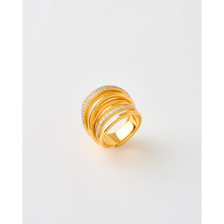 ANILLO 8 BANDAS LISO Y...