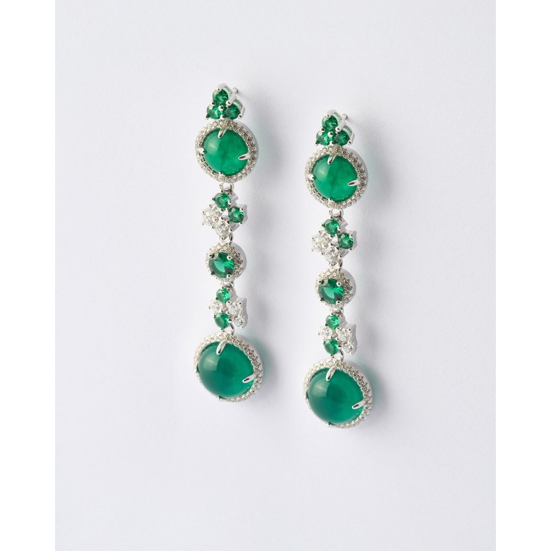 PENDIENTES LARGOS CIRCULOS Y FLORES...