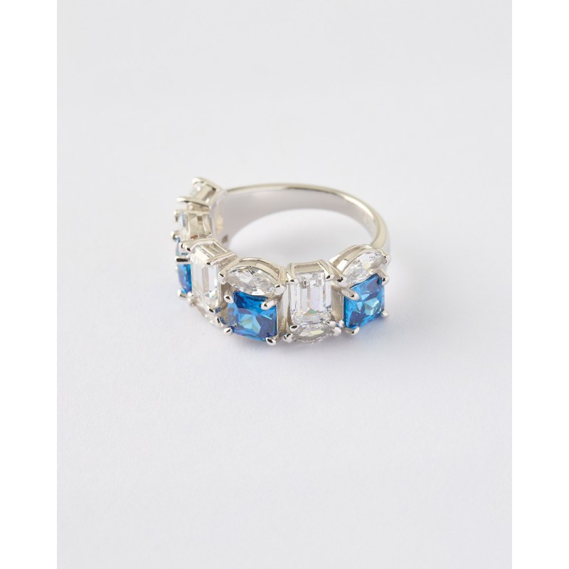 ANILLO DOBLE BANDA CIRCONITAS OVAL Y...