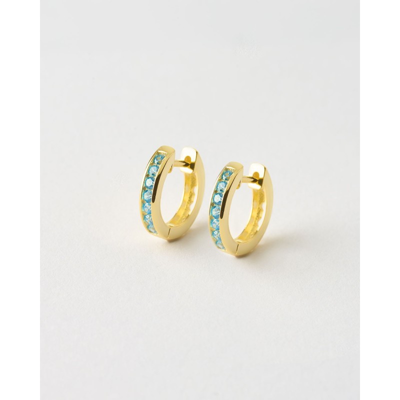 PENDIENTE ARO 16MM CIRCONITAS 3MM