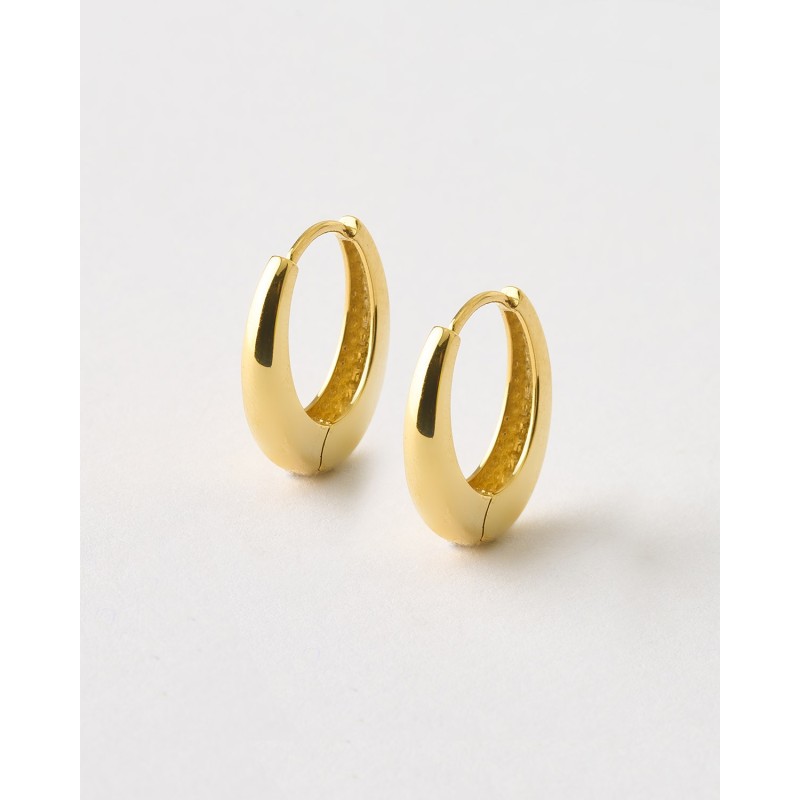 PENDIENTES ARO 16MM OVALADO - 4MM