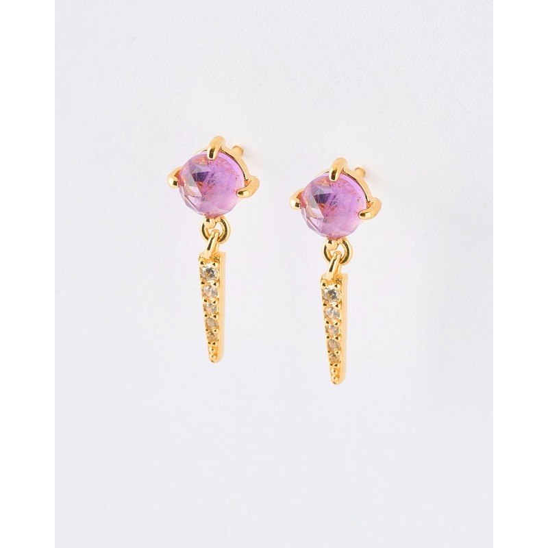 PENDIENTES AMATISTA 5MM - PUA Y...