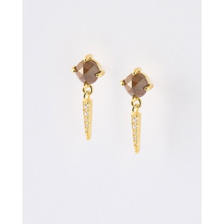 PENDIENTES OJO DE TIGRE 5MM...