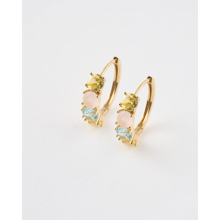 PENDIENTES ARO 15MM CUARZO...